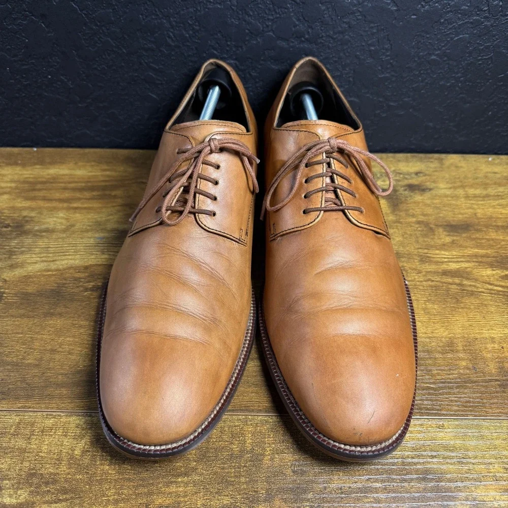 Cole Haan Air Madison C11432 British‎ Tan Leather Oxford Dress Shoes Mens 13
